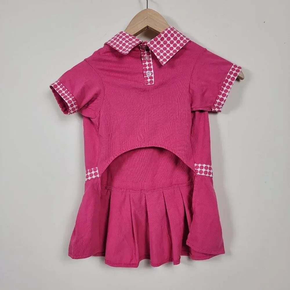 Zack & Zoey Dog Dress Pink Gingham Polo Dress Pet Outfit Size L Dog Clothing NEW